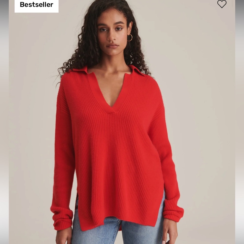 NAADAM Cashmere Polo Sweater - Red